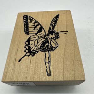 Little Girl Butterfly Fairy ORIGINAL Stamp Francisco 1998 Fantasy Rubber Stamp
